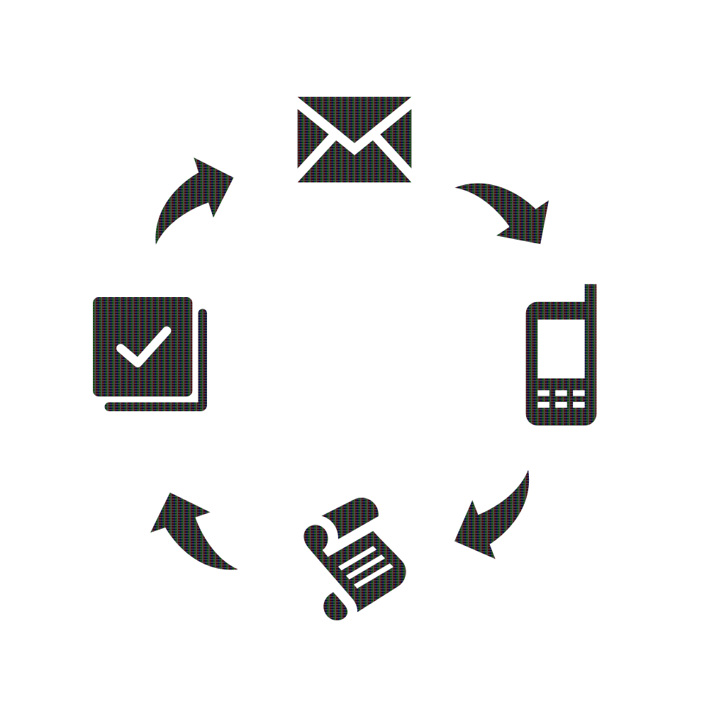Visuel illustrant le parcours personnalisé des projets clients chez Maison Créative Nuits Paradis, mettant en valeur un processus unique en photographie, vidéo, marketing digital, impression et design web.
